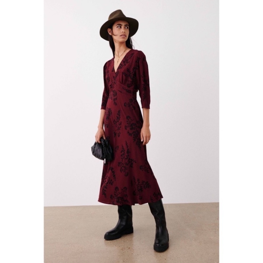 Ba&sh Soa floral patterned v-neck midi dress 17641